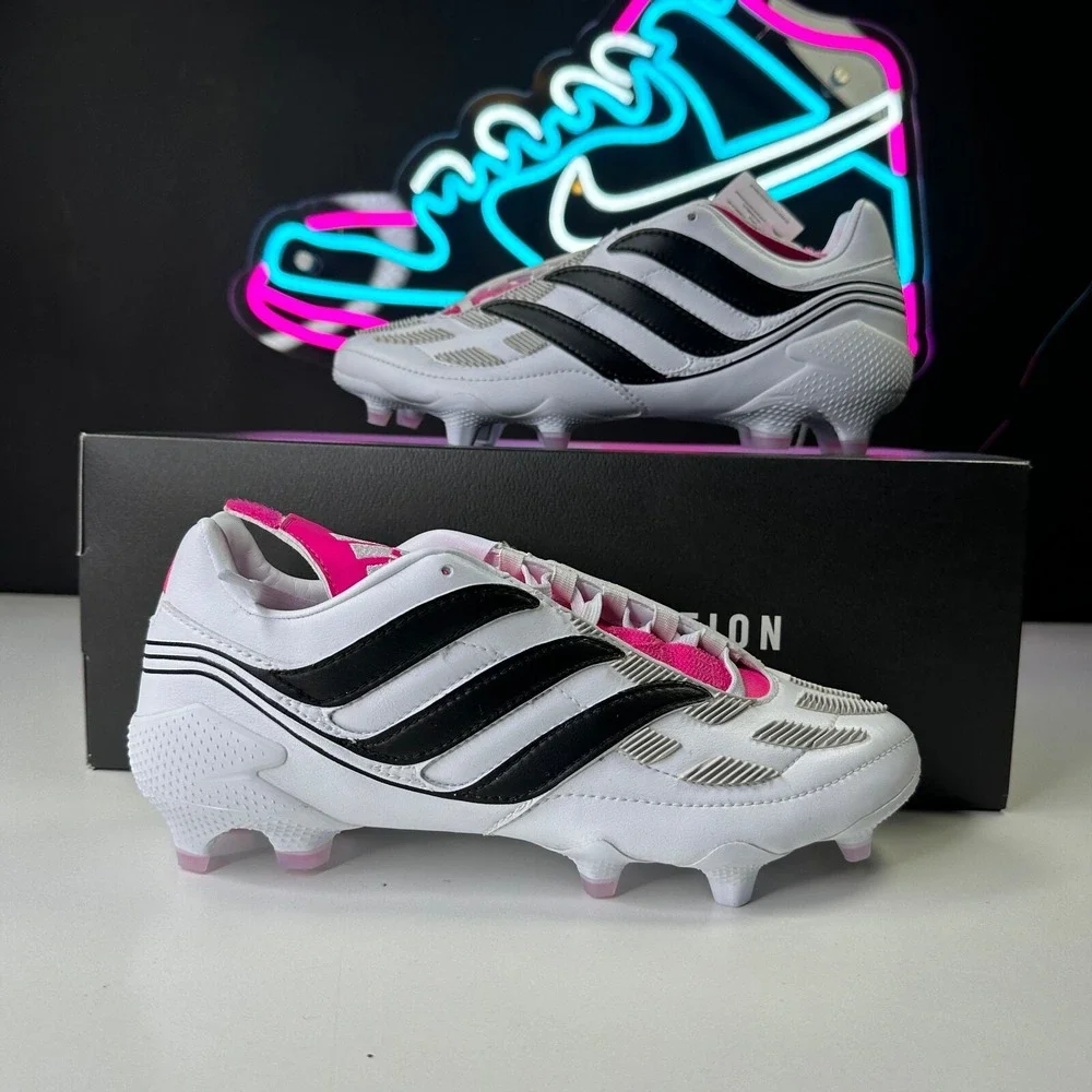 Adidas Predator Precision.1 Mens FG Soccer Cleats Size 7 White Pink ID6785